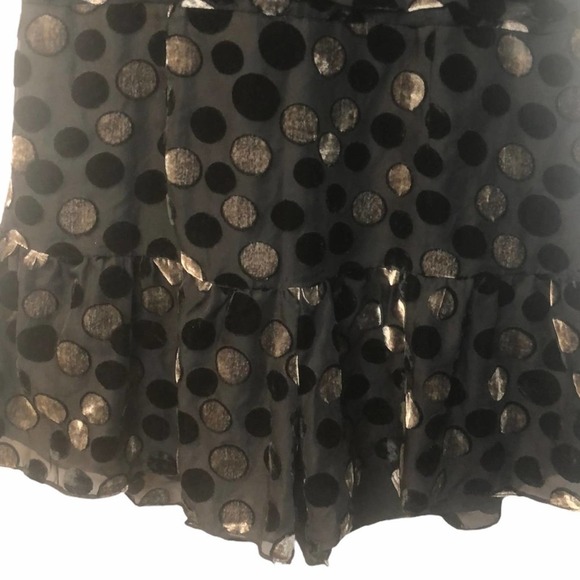 saylor Black Velvet Polka Dot Roxanne Romper Small - Picture 9 of 11